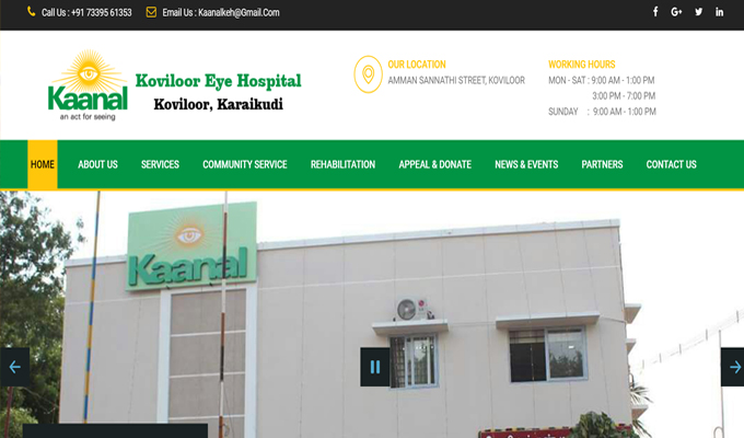 Kaanal Eye Hospital, Koviloor